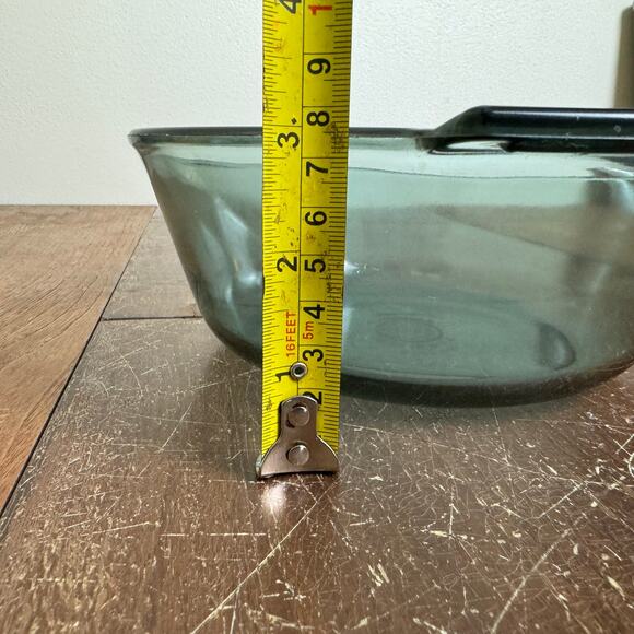 Vintage 1940s Flameware D-K 833-B Blue Tint Pan Skillet Bowl USA - Picture 9 of 9